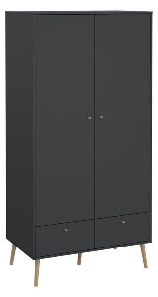 Antracitová šatní skříň 99x200 cm Bodo – Tvilum