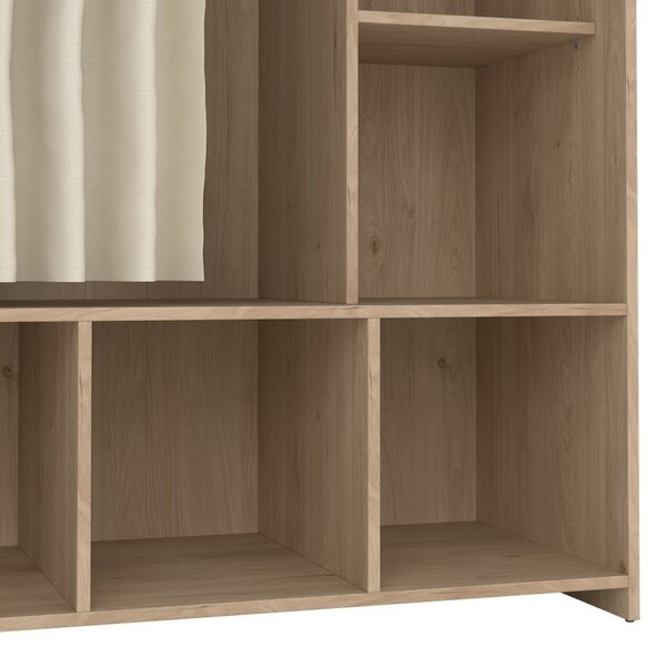 Bílo-béžová šatní skříň v dekoru dubu 105x180 cm Kit – Tvilum