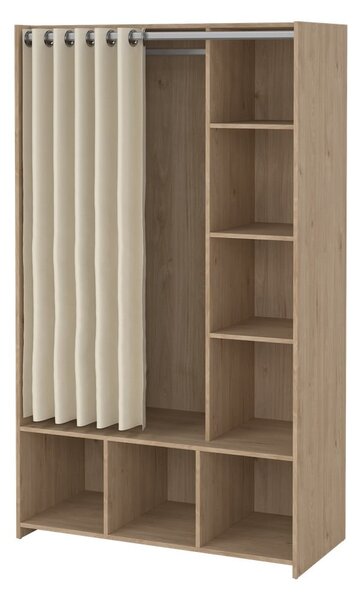 Bílo-béžová šatní skříň v dekoru dubu 105x180 cm Kit – Tvilum