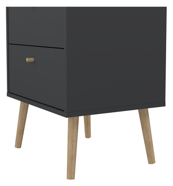 Antracitová vysoká komoda 50x120 cm Bodo – Tvilum