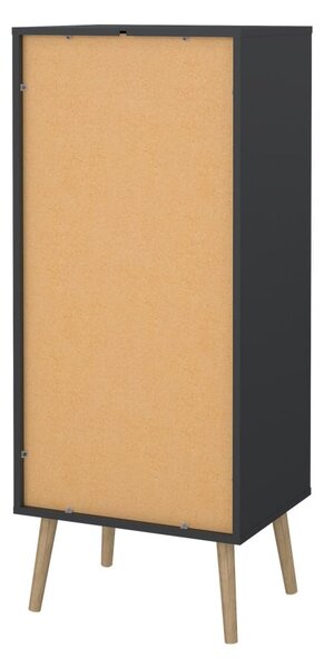 Antracitová vysoká komoda 50x120 cm Bodo – Tvilum