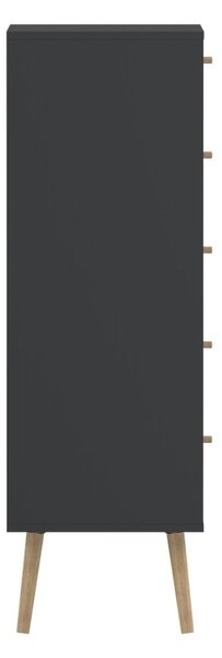 Antracitová vysoká komoda 50x120 cm Bodo – Tvilum
