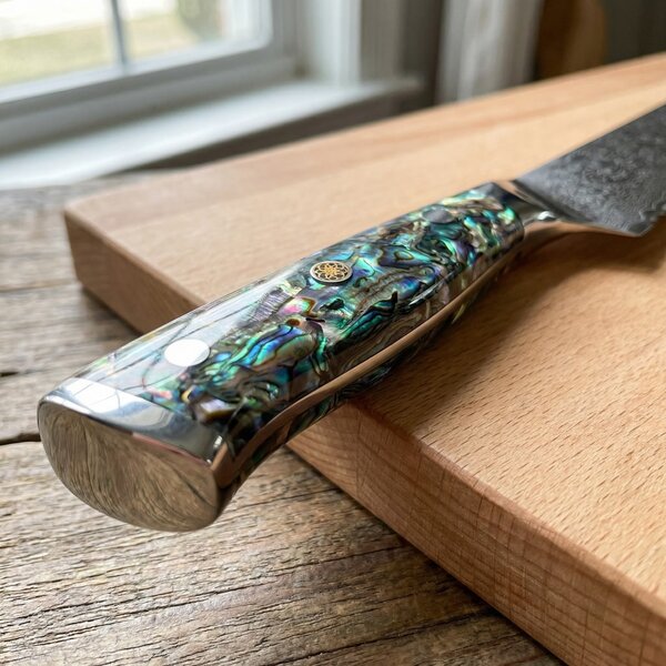 Nůž na pečivo z damaškové oceli SaKuRo Ocean Shell 20,3 cm