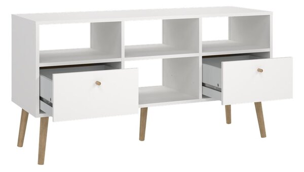Bílý TV stolek 117x61 cm Bodo – Tvilum