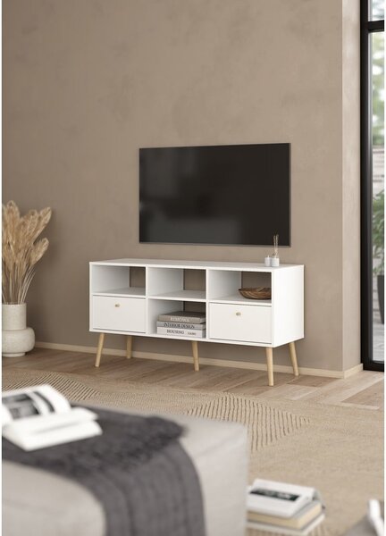 Bílý TV stolek 117x61 cm Bodo – Tvilum