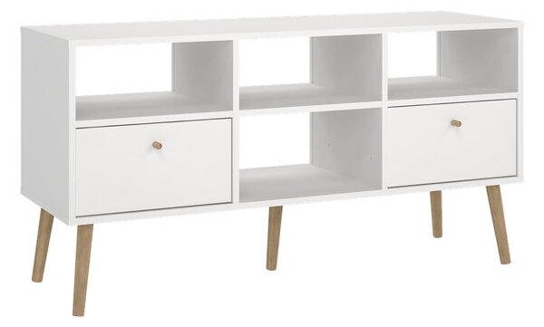 Bílý TV stolek 117x61 cm Bodo – Tvilum