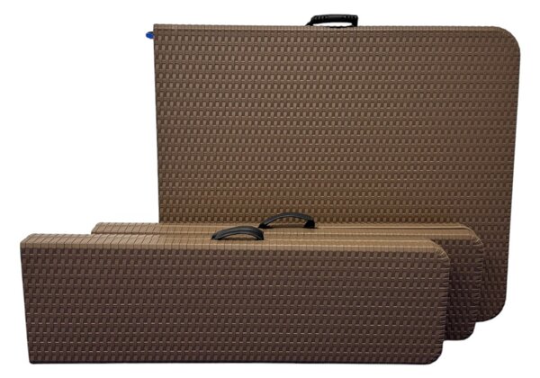 TENTino Plastový pivní set skládací RATTAN - 180 cm
