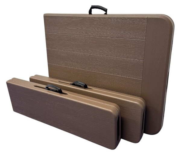 TENTino Plastový pivní set skládací WOOD - 180 cm
