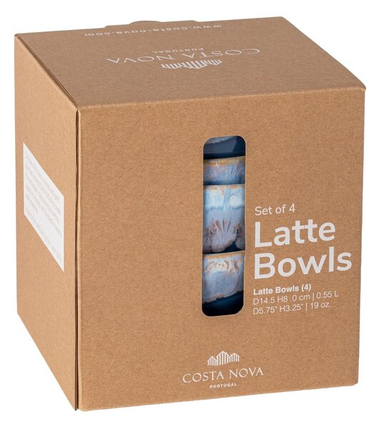 Modré mísy v sadě 4 ks z kameniny ø 15 cm Latte – Costa Nova