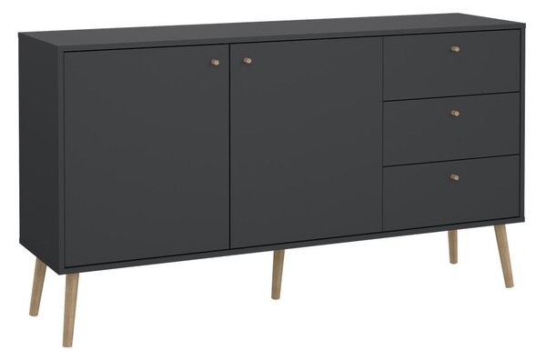 Antracitová nízká komoda 149x82 cm Bodo – Tvilum