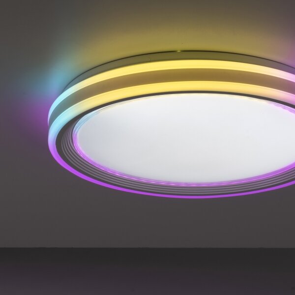 Leuchten Direkt 15154-16-LED RGB Stmívatelné stropní svítidlo EDGING 39W/230V+DO