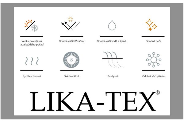 Doppler NOVA PARIS LIKA-TEX® zahradní sedací souprava 4+1+1 mocca