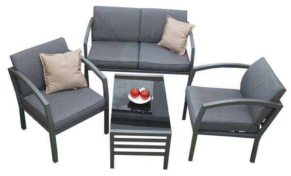 Doppler BELLARIA LOUNGE, 2+1+1, hliníková zahradní souprava, pro 4 osoby
