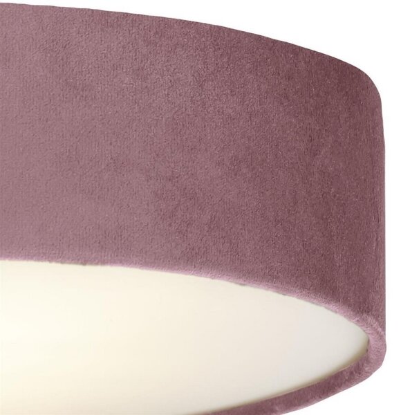 Searchlight 23298-2PI - Stropní svítidlo DRUM PLEAT 2xE27/15W/230V růžová