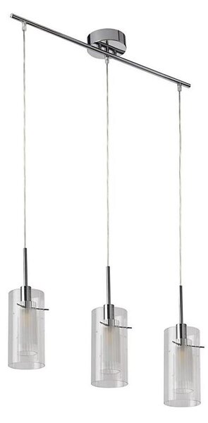 Searchlight 3303-3CC - Lustr na lanku DUO 3xE14/60W/230V lesklý chrom