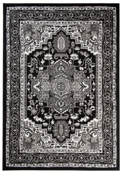 Makro Abra Klasický kusový koberec EUFRAT Q011A černý Rozměr: 80x150 cm
