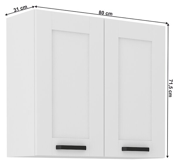 KONDELA Horní skříňka, bílá, LULA 80 G-72 2 F