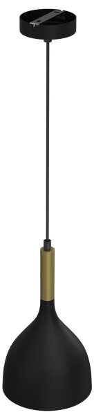Lustr na lanku NOAK 1xE27/15W/230V černá/zlatá