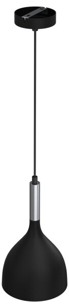 Lustr na lanku NOAK 1xE27/15W/230V černá/chrom