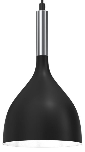 Lustr na lanku NOAK 1xE27/15W/230V černá/chrom