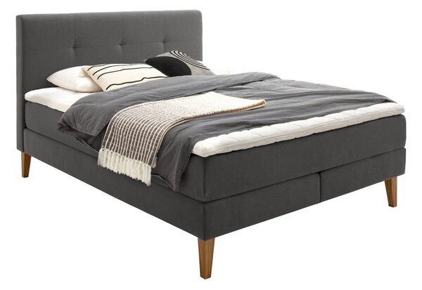 Antracitová boxspring postel 180x200 cm Stockholm – Meise Möbel