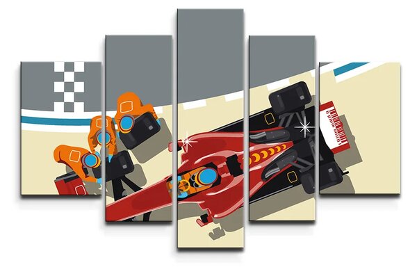 Sablio Obraz - 5-dílný Formule - 125x90 cm