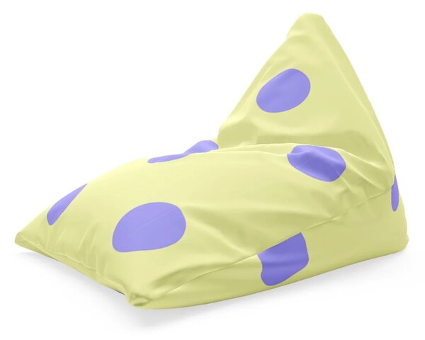 Sablio Sedací vak Triangl Fialové tečky: 120 x 100 x 100 cm