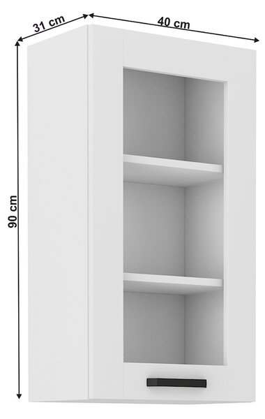KONDELA Horní skříňka, bílá, LULA 40 GS-90 1F