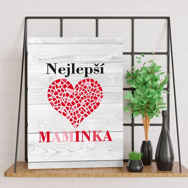 Sablio Dárková cedulka Nejlepší maminka: 30x40 cm