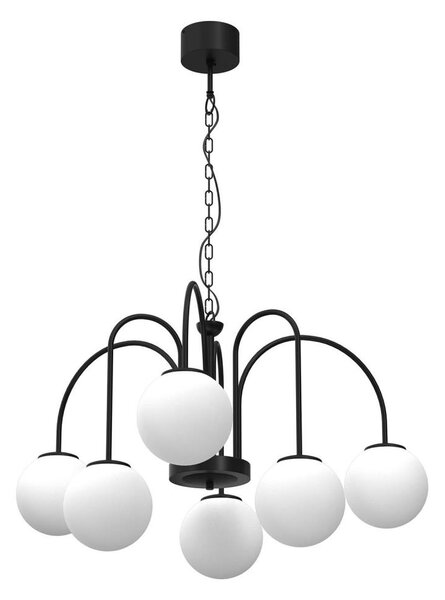 Lustr na řetězu CAMBRIDGE 6xE14/60W/230V černá