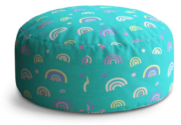 Sablio Taburet Circle Barevné duhy: 38x48 cm