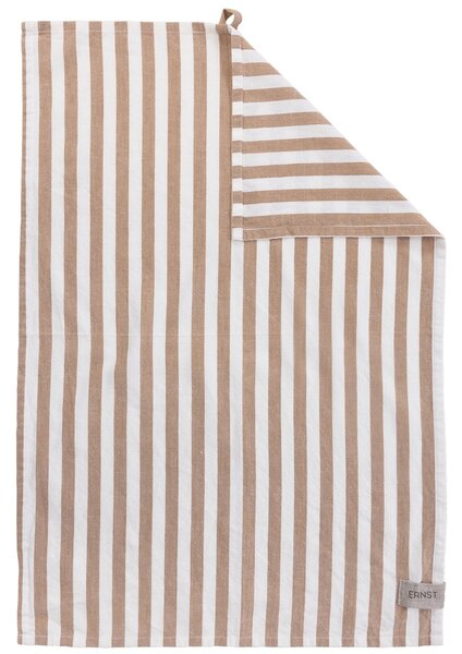 ERNST Bavlněná utěrka Wide Stripes - Caramel EF509