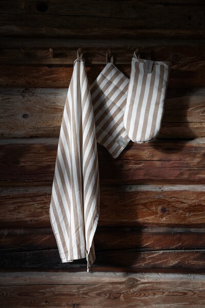 ERNST Rukavice na vaření Wide Stripes - Beige EF522