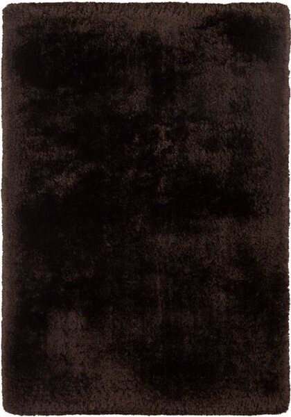 Nirmal Kusový koberec jednobarevný Shaggy Plush Čokoládový tmavě hnědý Rozměr: 160x230 cm