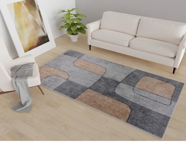 Šedý pratelný koberec 50x80 cm – Vitaus