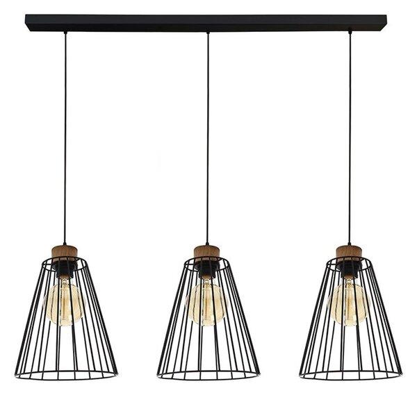 Spot-Light DO19319304 - Lustr na lanku ORAZIO 3xE27/60W/230V borovice