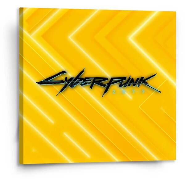 Sablio Obraz Cyberpunk 2077 Žlutý - 110x110 cm
