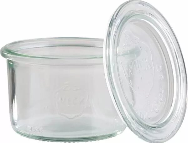 Zavařovací sklenice Weck 165 ml, s víčkem, sada 6 ks