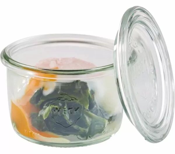 Zavařovací sklenice Weck 165 ml, s víčkem, sada 6 ks