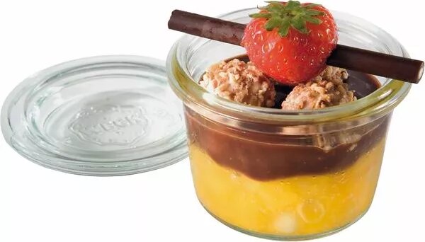 Zavařovací sklenice Weck 165 ml, s víčkem, sada 6 ks