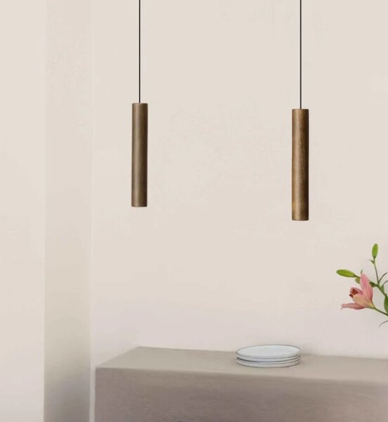 Umage Závěsné dřevěné svítidlo CHIMES, 2W, v. 22 cm, CRI80 Barva: Černý dub