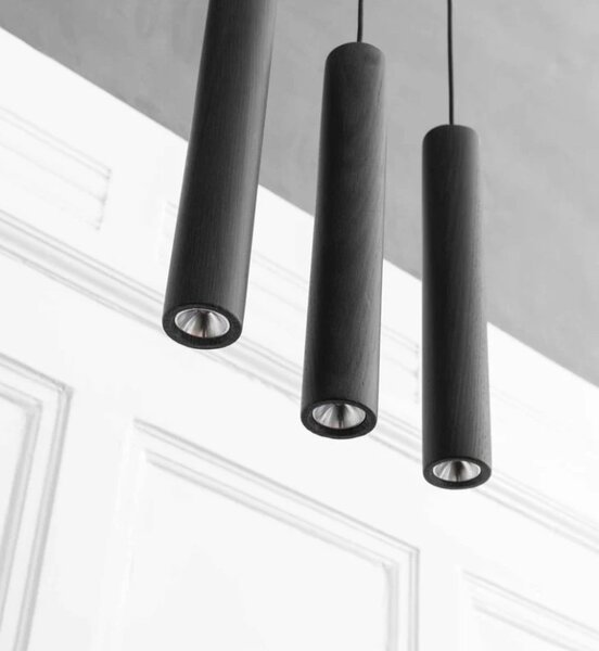 Umage Závěsné dřevěné svítidlo CHIMES, 2W, v. 22 cm, CRI80 Barva: Černý dub