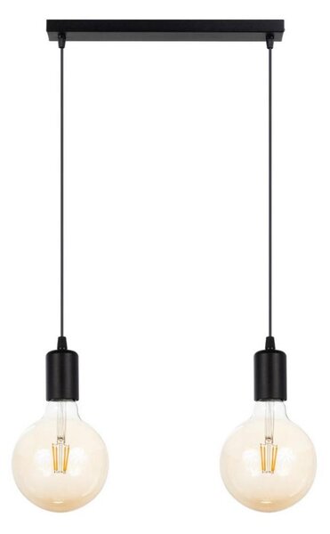 Lustr na lanku MIROS 2xE27/60W/230V černá