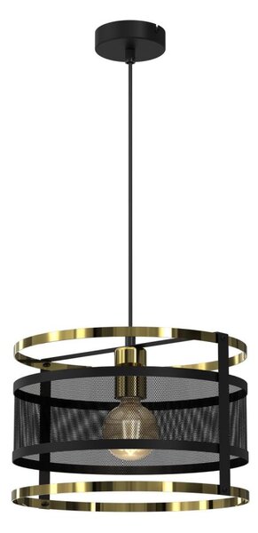 Lustr na lanku RIM 1xE27/60W/230V černá/zlatá