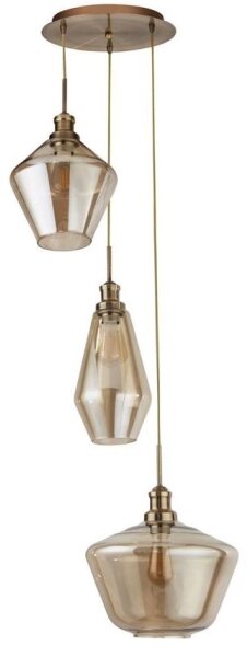 Searchlight 5423-3AB - Lustr na lanku MIA 3xE27/60W/230V mosaz