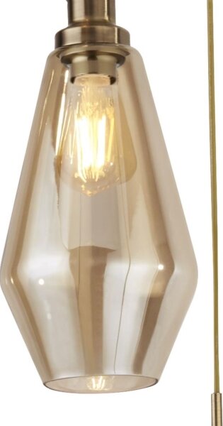 Searchlight 5423-3AB - Lustr na lanku MIA 3xE27/60W/230V mosaz