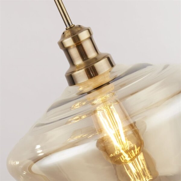 Searchlight 5423-3AB - Lustr na lanku MIA 3xE27/60W/230V mosaz