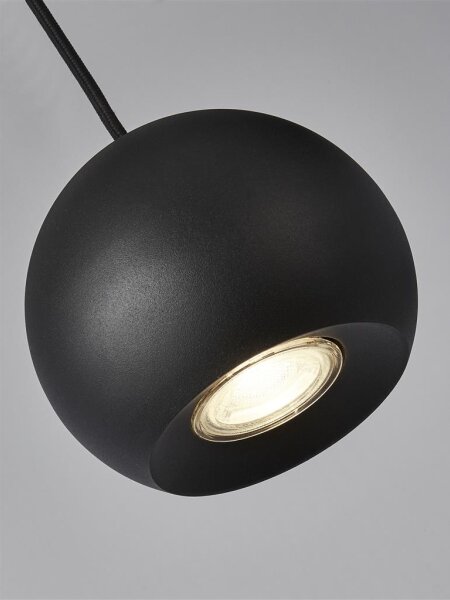 Searchlight 1014-4BK - Lustr na lanku EINDHOVEN 4xGU10/50W/230V černá