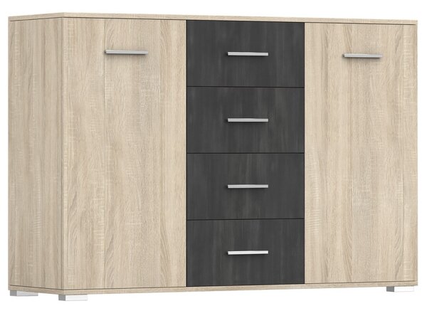 Idzczak Meble Komoda 2D4S WENECJA 135 cm dub sonoma/norská borovice