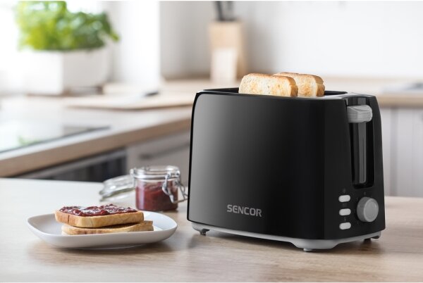 Sencor - Topinkovač s dvěma otvory 750W/230V černá
